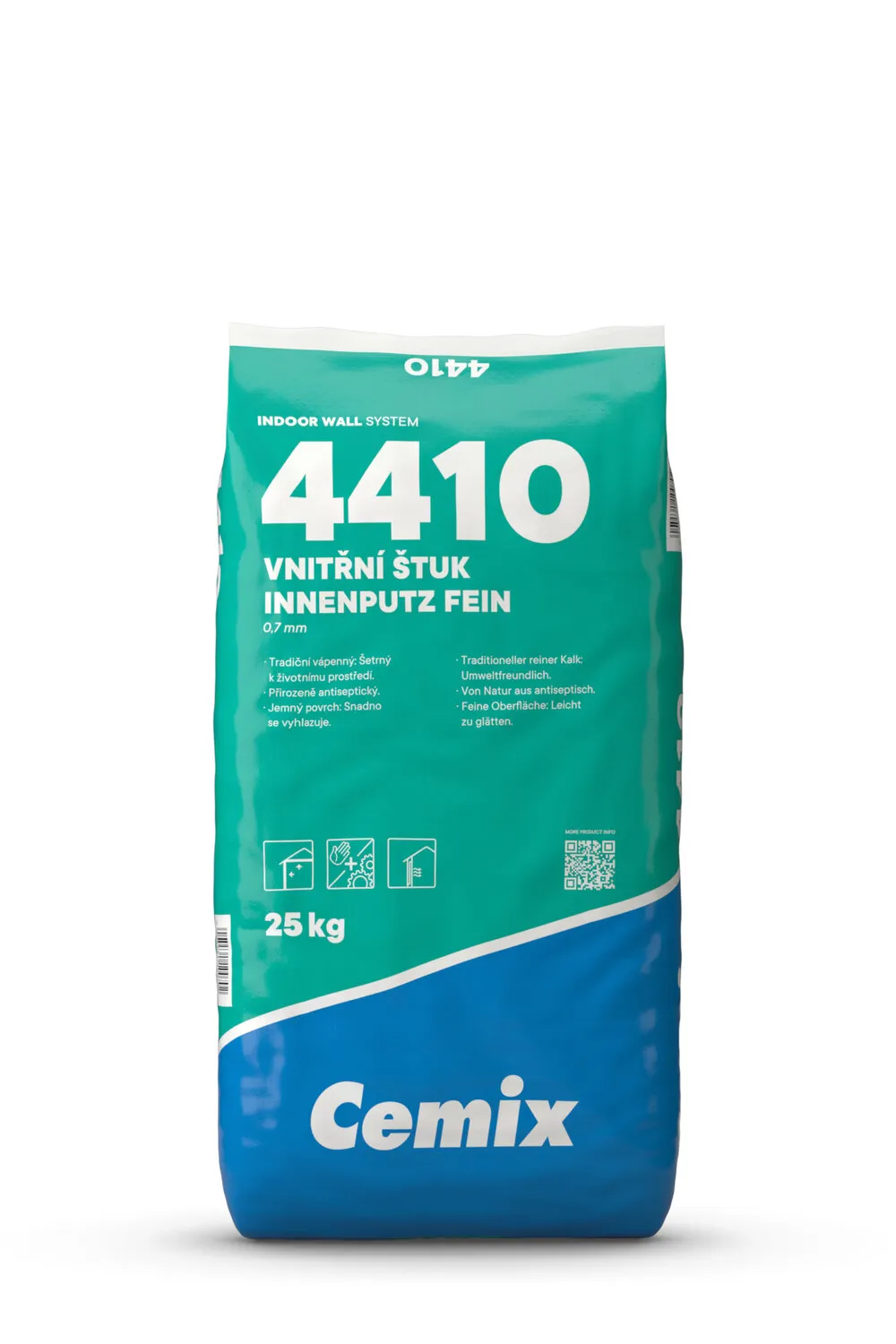 CEMIX   4410 štuk vnitřní vápenný, zrnitost 0,7mm, 25kg